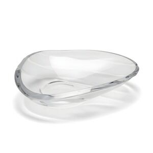 Villeroy & Boch Crystal Tear Drop Bowl 8.25" Frosted Band Germany Vintage